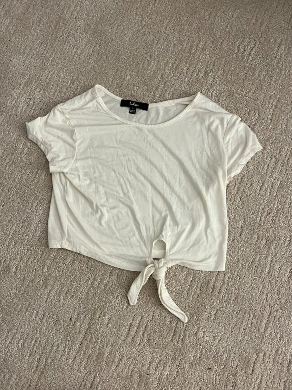 Lulus Tie Front Crop Top